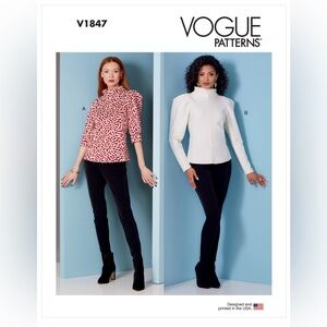 Vogue Sewing Patterns Misses' Top Tunic Blouse | V1847 | 8-10-12-14-16 | New